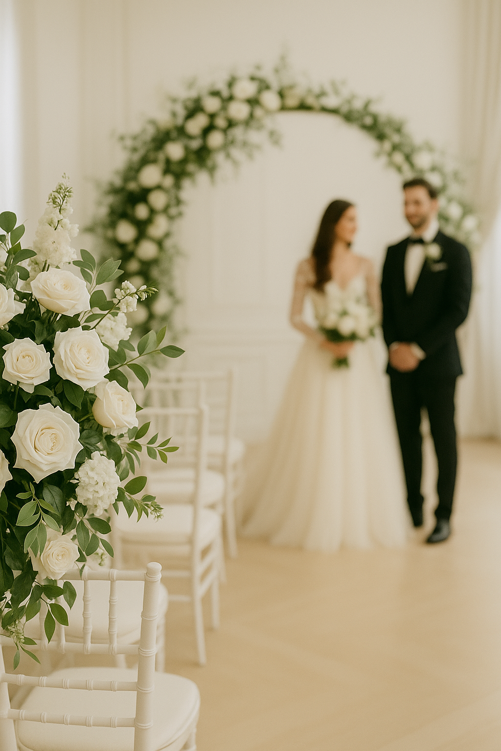 Acoustic duo playing an intimate live set in a white room