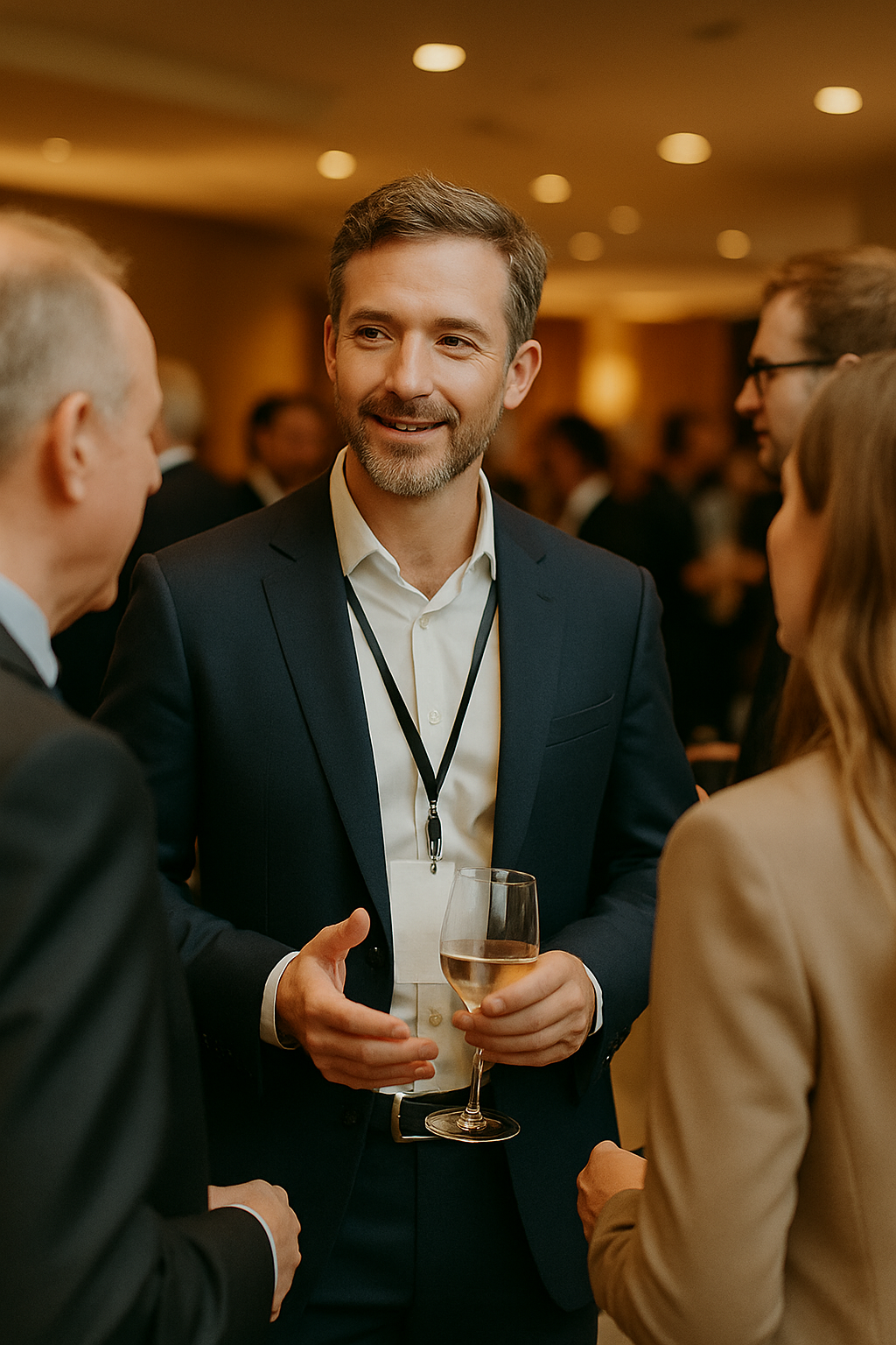 Musicians performing live at an elegant business event